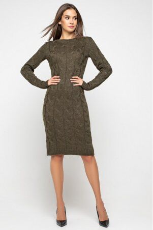 Prima Fashion Knit: Вязаное платье "Каролина"- табак 5541004 - фото 1