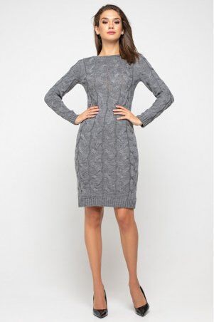 Prima Fashion Knit: Вязаное платье "Каролина"- темно-серый 5541003 - фото 1