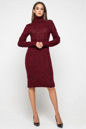 Prima Fashion Knit: Вязаное платье "Сабрина" - бордо 5543006 - фото 1
