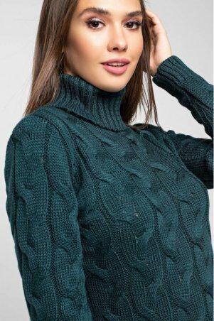 Prima Fashion Knit: Вязаное платье "Сабрина" - зеленый 5543010 - фото 1