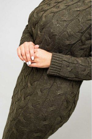Prima Fashion Knit: Вязаное платье "Эвелина" - табак - Size+ 5551004 - фото 1