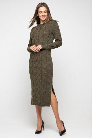 Prima Fashion Knit: Вязаное платье"Эвелина"- табак 5537004 - фото 1