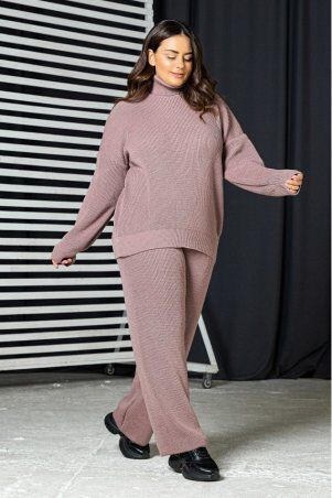 Prima Fashion Knit: Вязаный костюм "Адель" - темная пудра -  Size+ 2738023 - фото 1