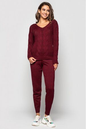 Prima Fashion Knit: Вязаный костюм "Николь" - Бордо 2705007 - фото 1
