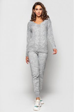 Prima Fashion Knit: Вязаный костюм "Николь" - Светло-серый 2705003 - фото 1