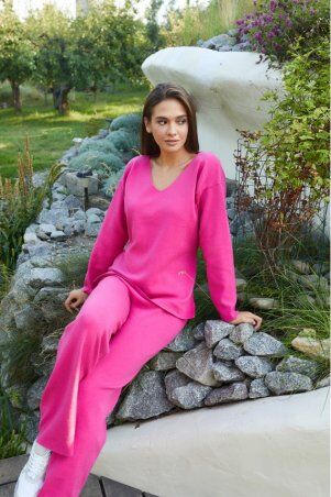Prima Fashion Knit: Вязаный костюм "Алина" - малиновый 2765011 - фото 3