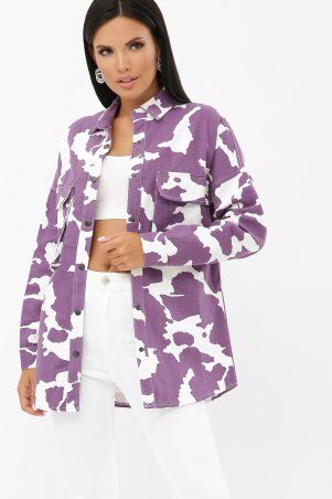 Glem: 1027 AST Куртка VА фиолетовый-белый p72453 - фото 3