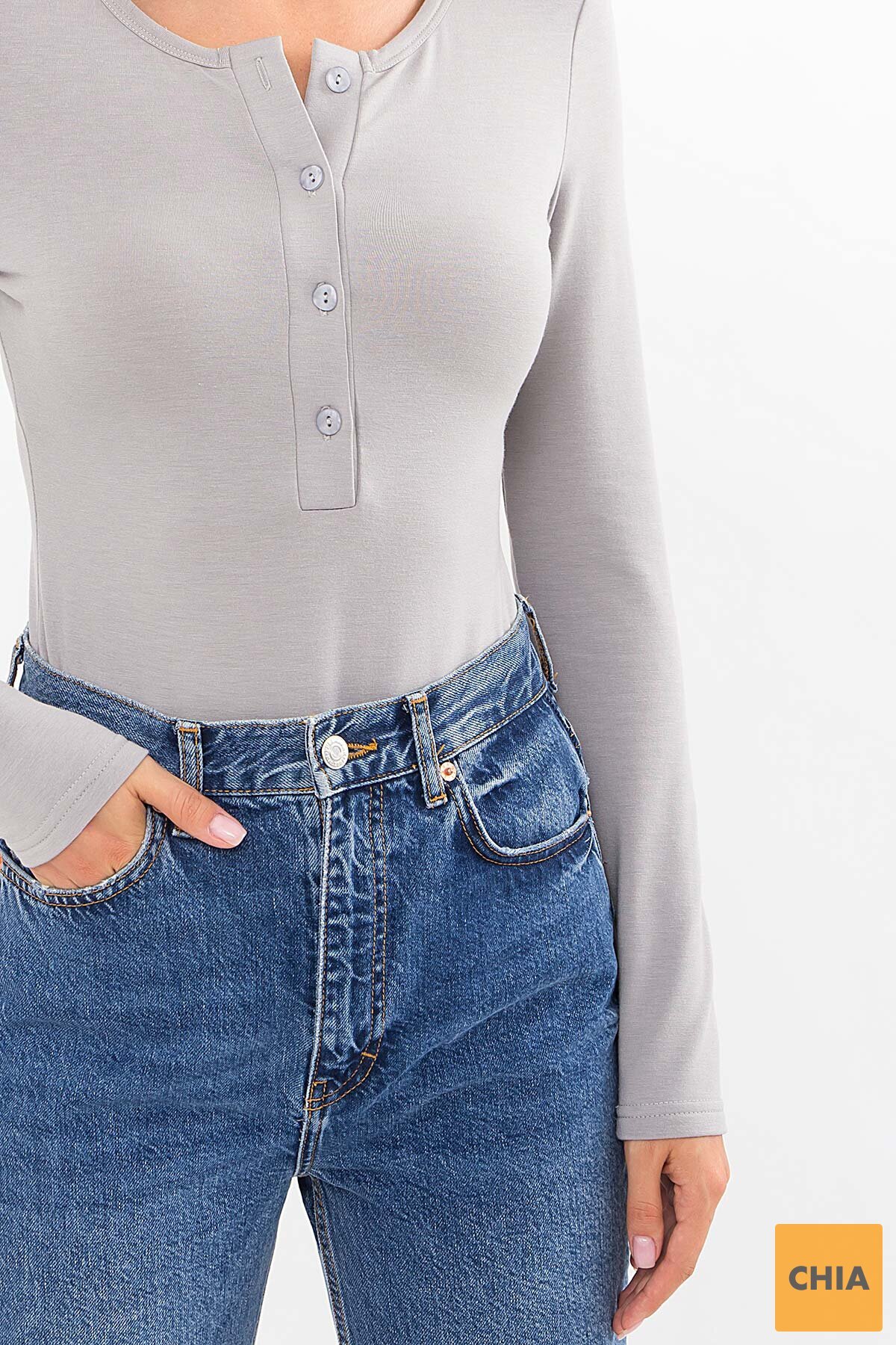 Боди Текила д/р серый