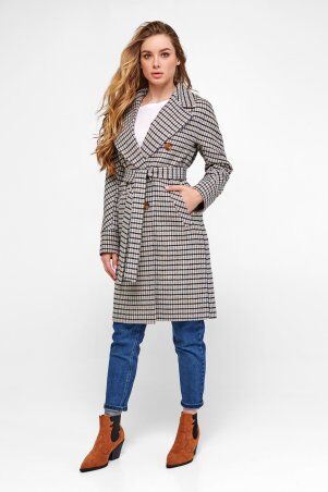 Пальто Келли лапка серый