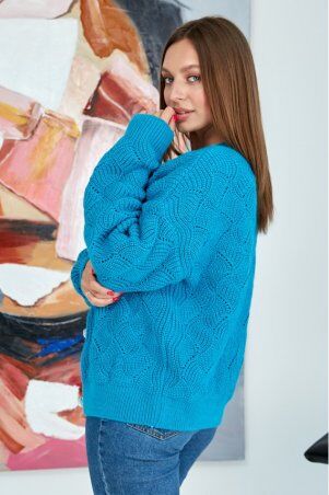 Prima Fashion Knit: Вязаная кофта "Мая" - бирюза 8510003 - фото 3