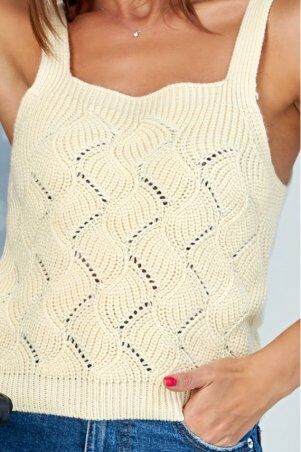 Prima Fashion Knit: Вязаная кофта "Мая" - крем 8510007 - фото 4