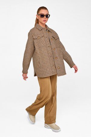 Emass: Пальто-сорочка Лінн коричневий 366-45-1 - фото 3