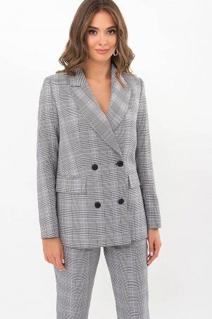 Пиджак Элейн К д/р клетка черно-белая