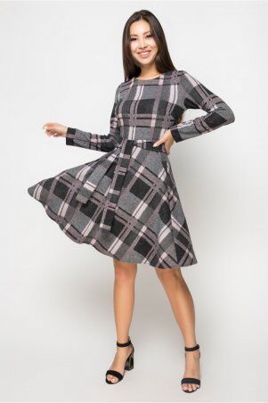 Платье Клетка с поясом