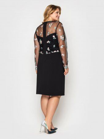 Vlavi: Нарядное платье Адель черное цветок пудра 108711 - фото 2