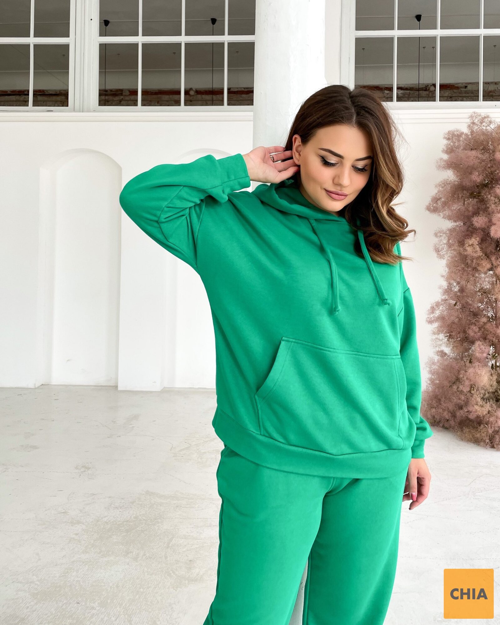 Костюм Джус зеленый брюки+худи