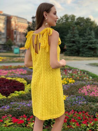 InRed: Платье из прошвы "BEAUTY" желтое 7736 - фото 5