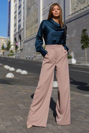 Jadone Fashion: Брюки-палаццо Паулино мокко - фото 1