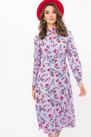 Glem: Платье Санторини д/р лаванда-цветочки p73441 - фото 1