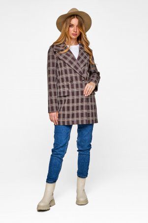 Emass: Пальто-піджак Харлоу коричневе 354/1-45-1 - фото 3