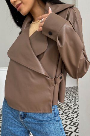 Jadone Fashion: Куртка Дейт без подкладки мокко - фото 2