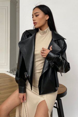 Jadone Fashion: Куртка Дейт без подкладки черный - фото 1