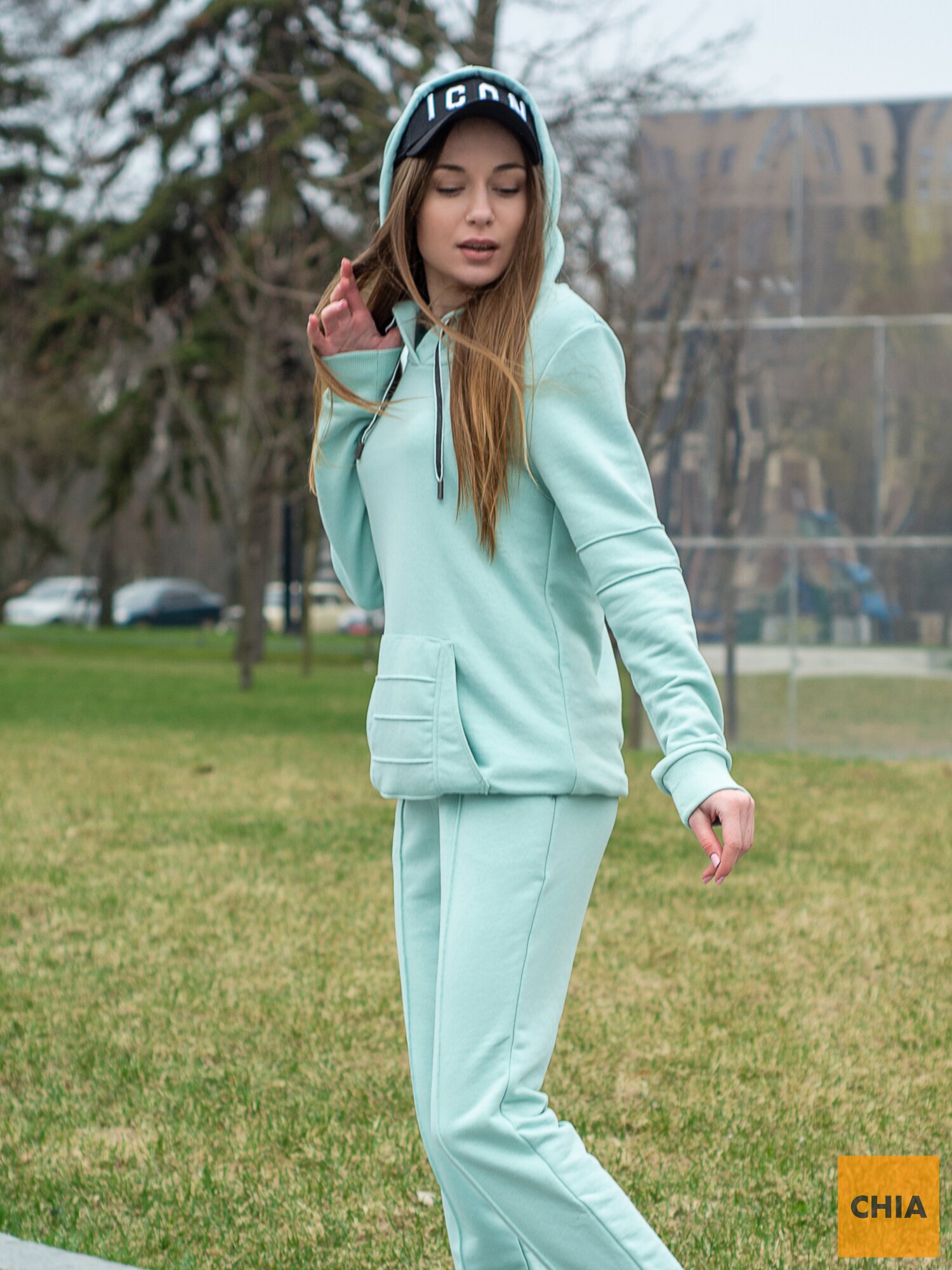 Женский спортивный прогулочный костюм "JUMP" мятный