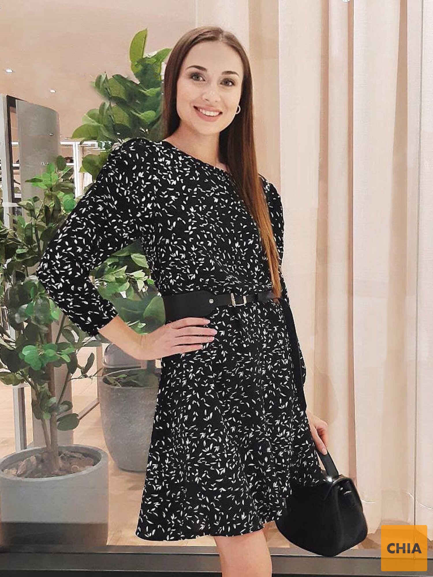 Платье с мелким узором