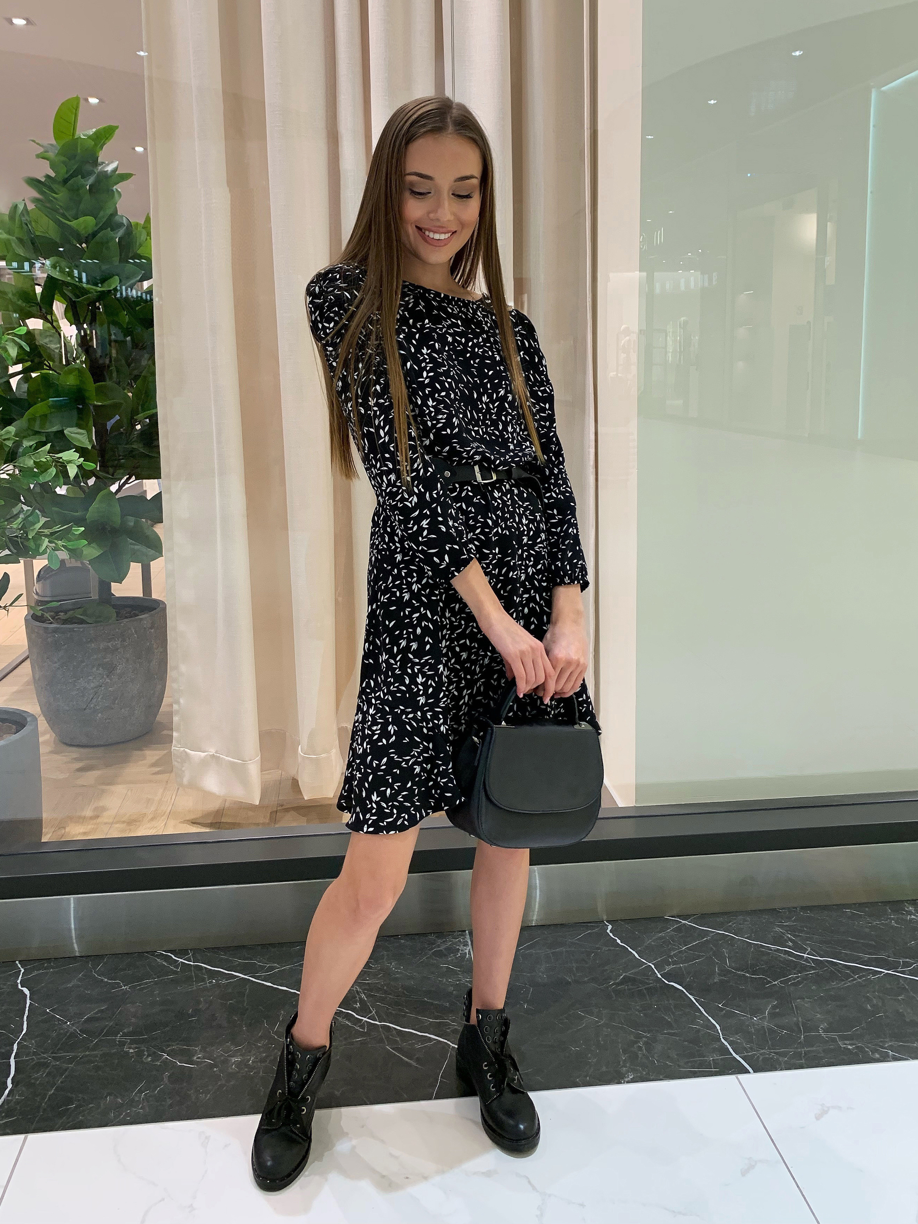 Платье с мелким узором