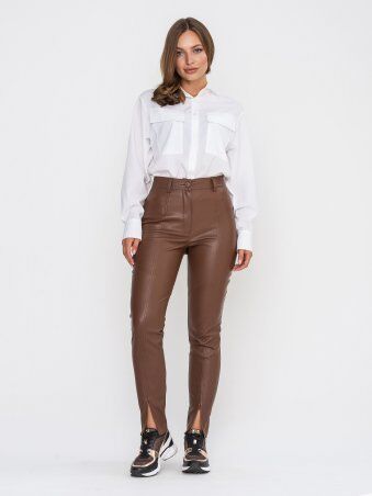 Luzana: Кожаные брюки Теренс (коричневый) - фото 1
