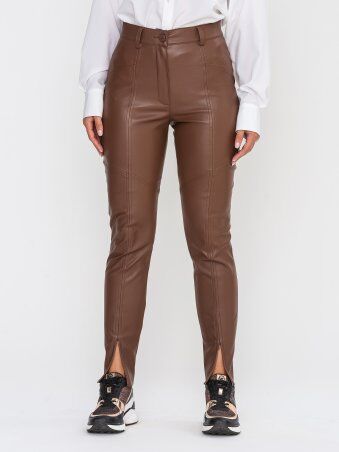Luzana: Кожаные брюки Теренс (коричневый) - фото 2