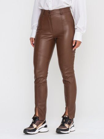 Luzana: Кожаные брюки Теренс (коричневый) - фото 3