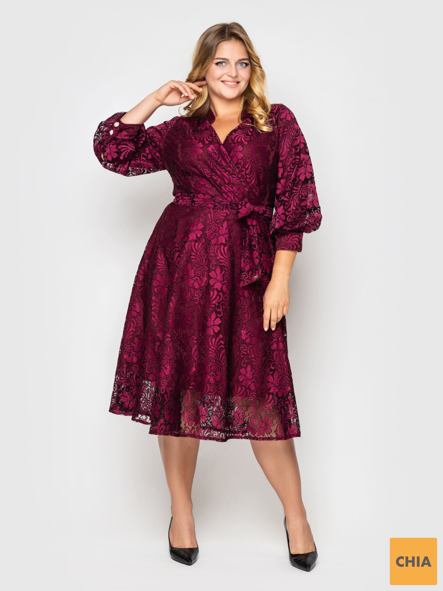 Нарядное платье Рина фуксия