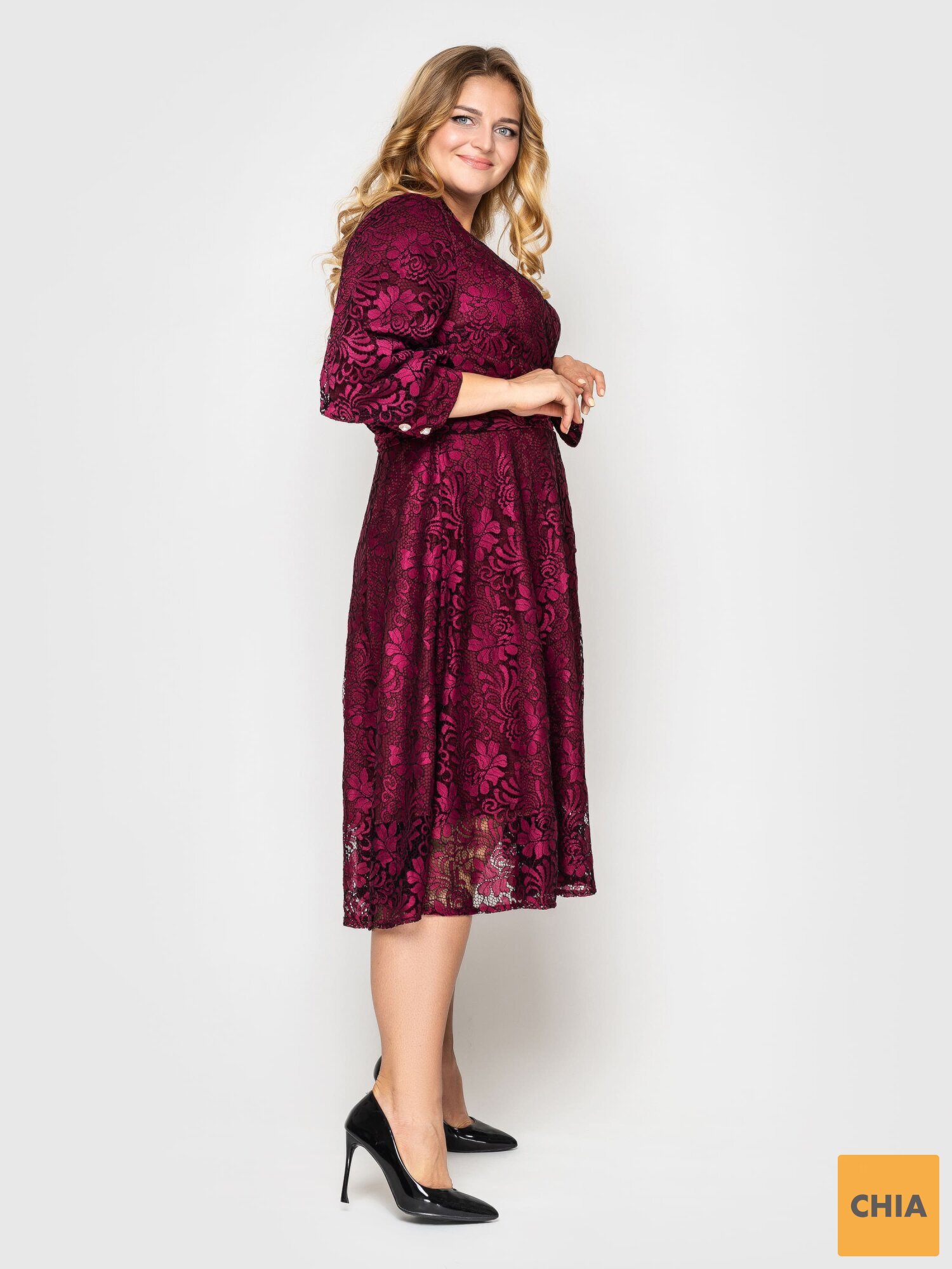 Нарядное платье Рина фуксия