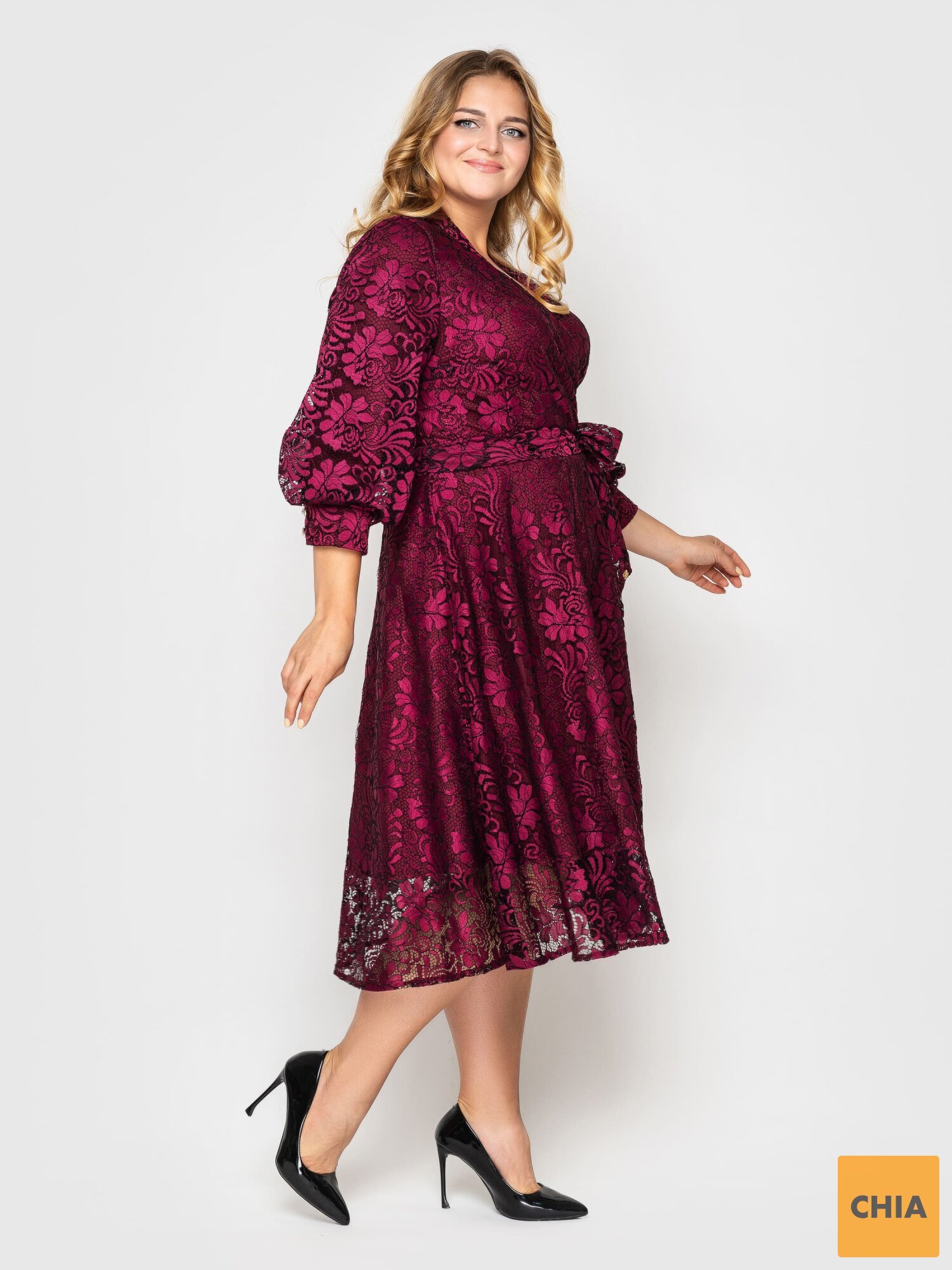 Нарядное платье Рина фуксия