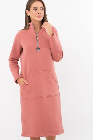 Glem: Платье Айсин д/р розовый персик p73522 - фото 2