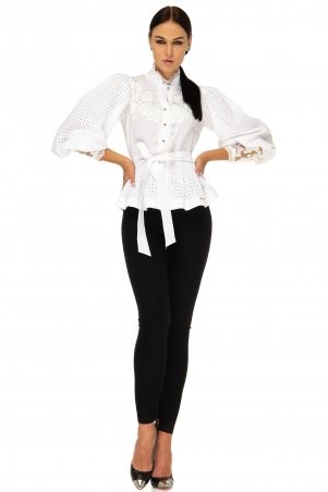 Angel PROVOCATION: Рубашка + лосины Энико бело-молочный+черный - фото 1
