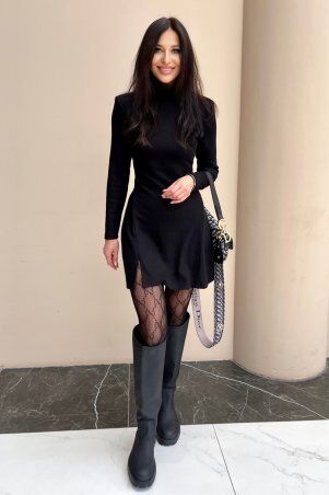 Jadone Fashion: Платье Сана черный - фото 1