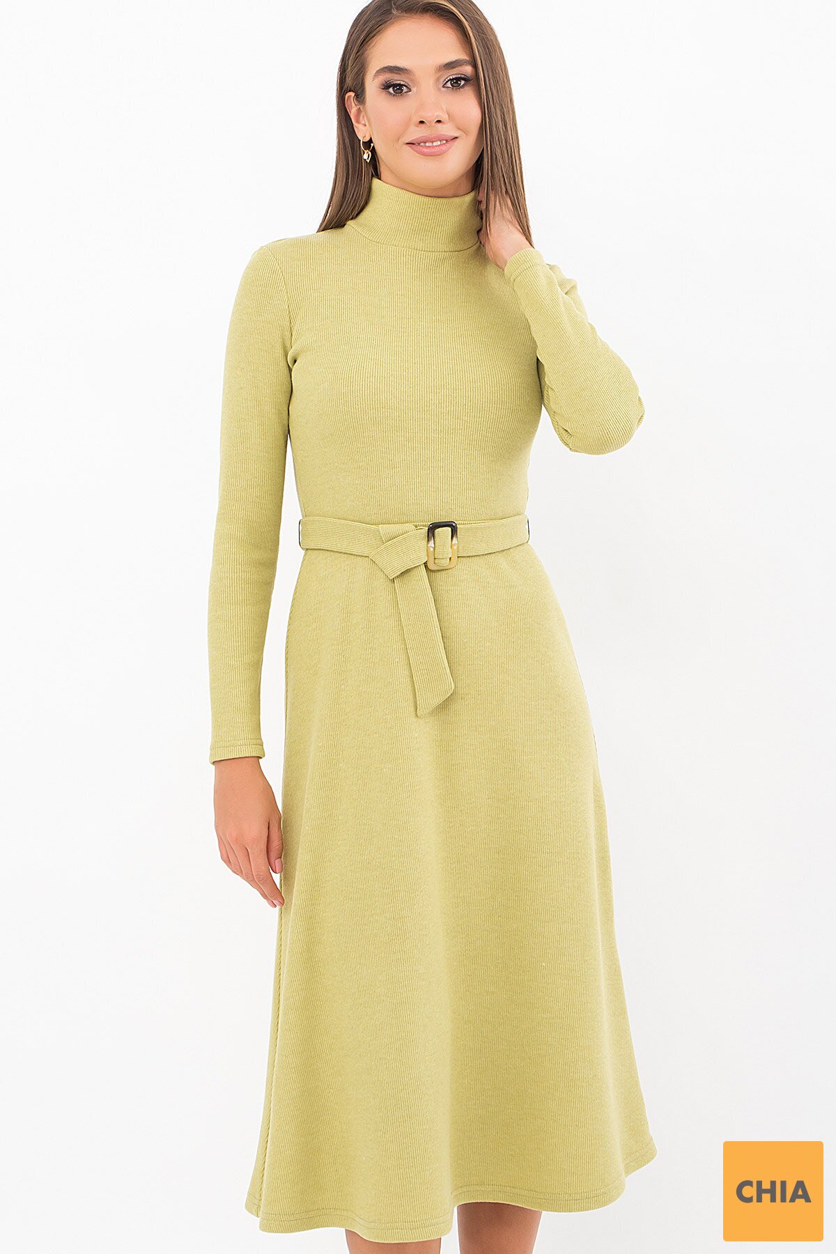 Платье Инетта д/р оливковый