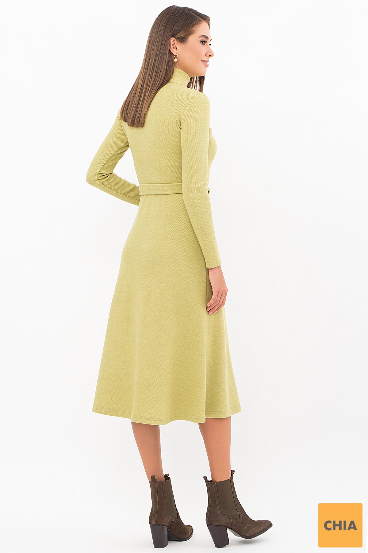 Платье Инетта д/р оливковый