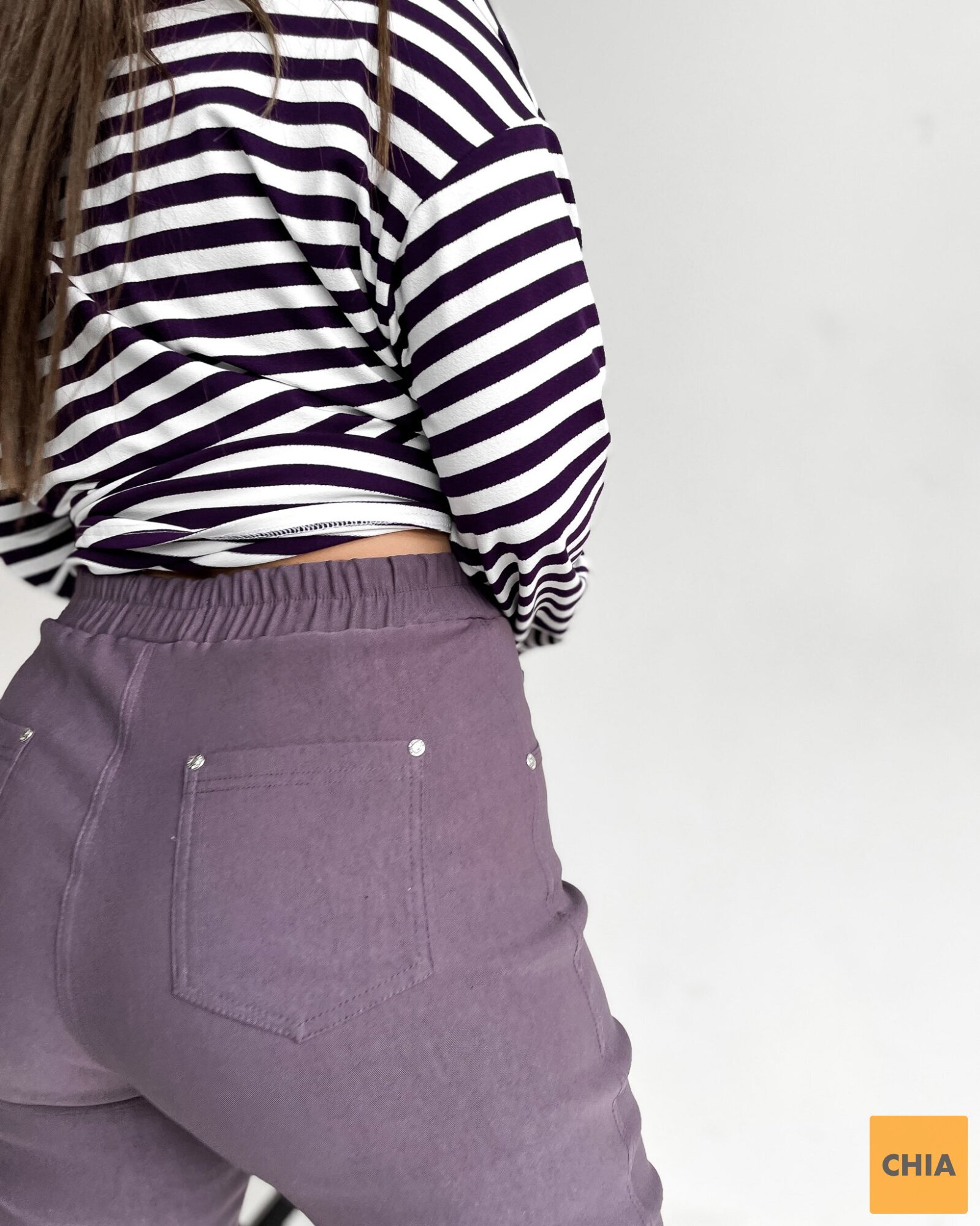 Джемпер Тельняшка лиловый