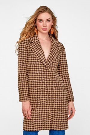 Пальто Нова коричневый (звезды)