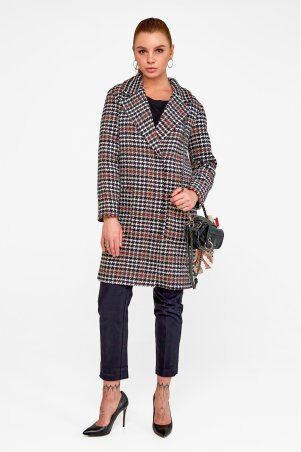 Emass: Пальто Нова червоно-чорний 350/1-48-1 - фото 3