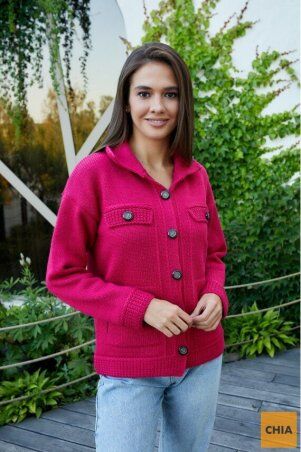 Prima Fashion Knit: Вязаный кардиган "Лиза" - малина 47200113 - фото 1