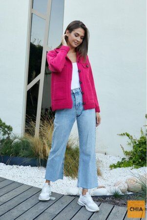 Prima Fashion Knit: Вязаный кардиган "Лиза" - малина 47200113 - фото 2