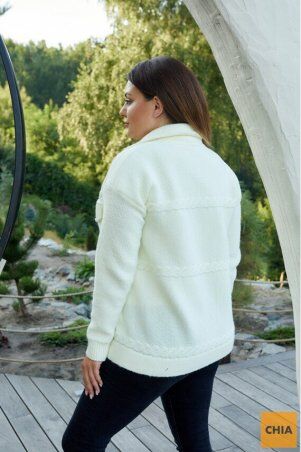 Prima Fashion Knit: Вязаный кардиган "Лера" -  молоко Size + 4721001 - фото 3