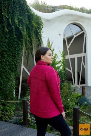 Prima Fashion Knit: Вязаный кардиган "Лера" - малина -  Size+ 4721005 - фото 3