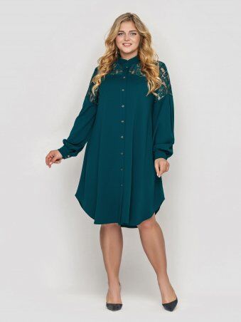 Vlavi: Платье-рубашка Салли зеленое 134202 - фото 5