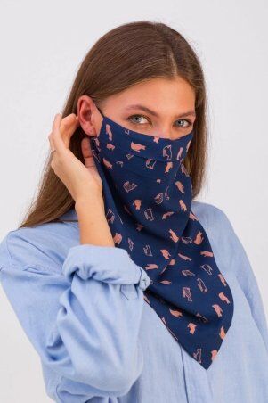 Emass: Маска-хустка котики синьо-рожевий 4007-84-6 - фото 1
