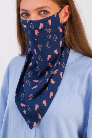 Emass: Маска-хустка котики синьо-рожевий 4007-84-6 - фото 2